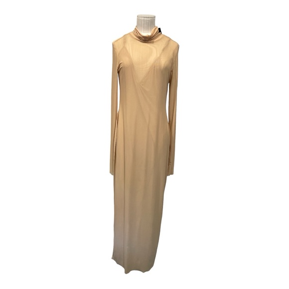 AFRM Shailene Midi Dress Size L Nude - Picture 2 of 6